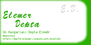 elemer depta business card